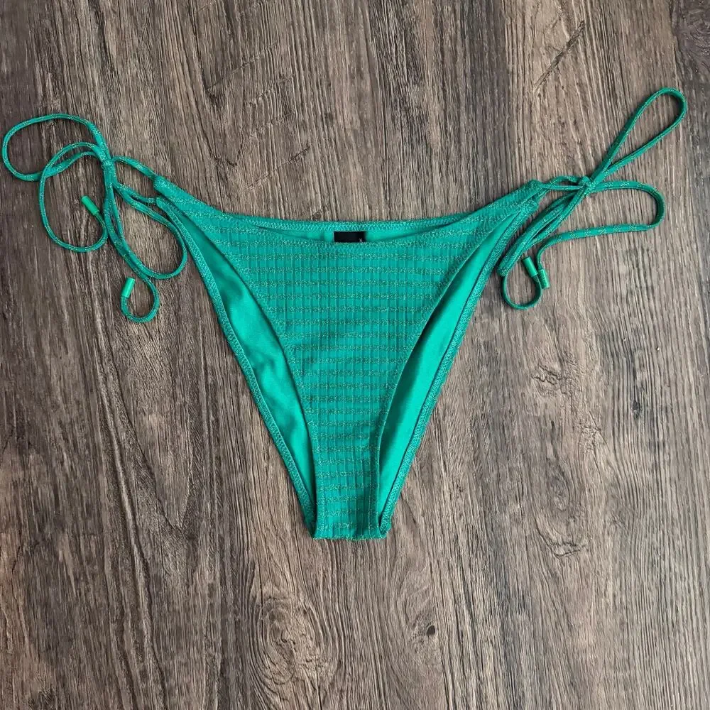 Triangl Swimwear Myrta Lita Green Sparkle Bikini Set Size XL